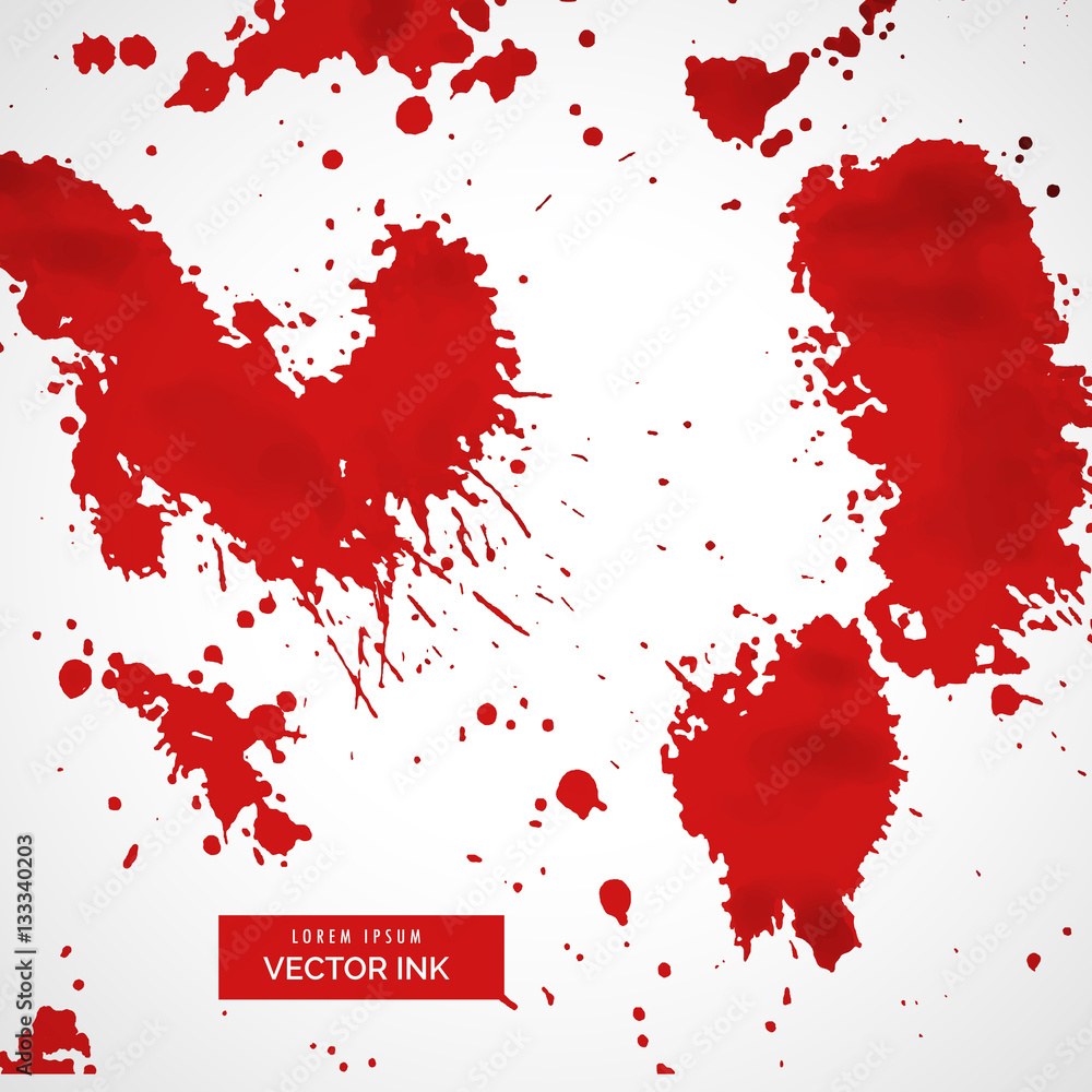 red blood splatter stain collection