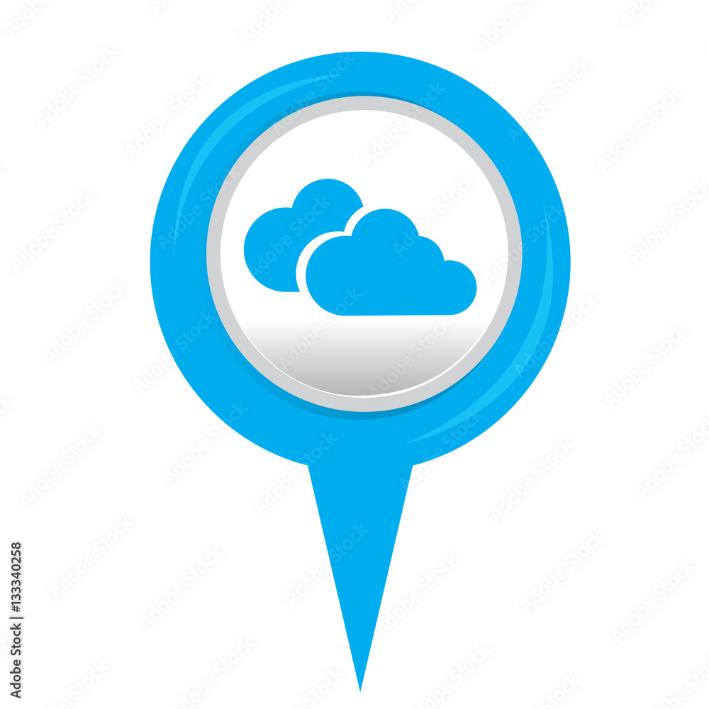 Isolated web pin with a cloud computing icon, Vector illustration Isolated web pin with a cloud computing icon, Vector illustration