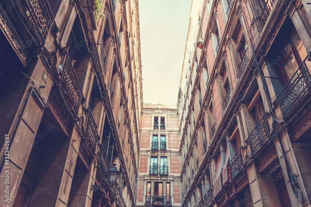 Fototapeta premium spectacular houses in the heart of barcelona