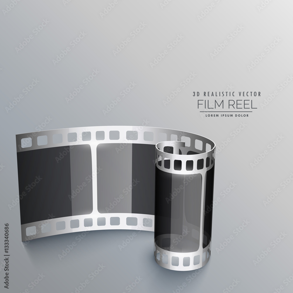 Fototapeta premium 3d film reel strip background