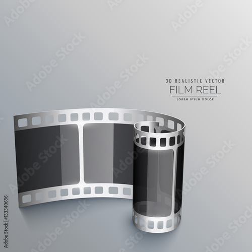 3d film reel strip background