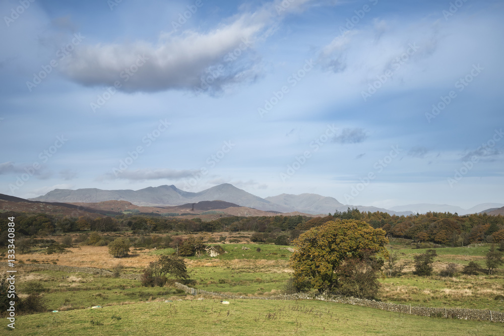 Stunning Autumn Fall landscape image of wide countryside in Lake Stunning Autumn Fall landscape image of wide countryside in Lake