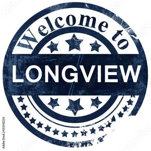 longview stamp on white background