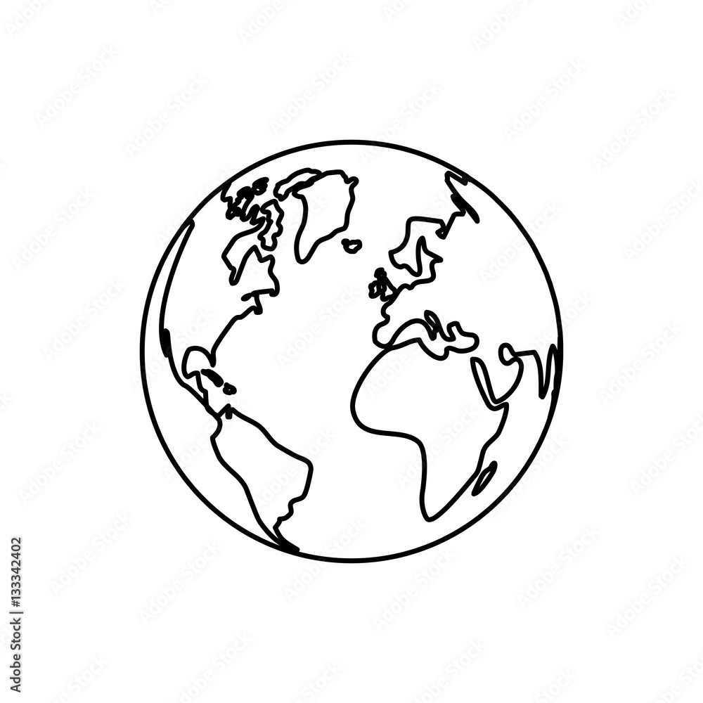 Isolated world earth icon vector illustration graphic design Isolated world earth icon vector illustration graphic design