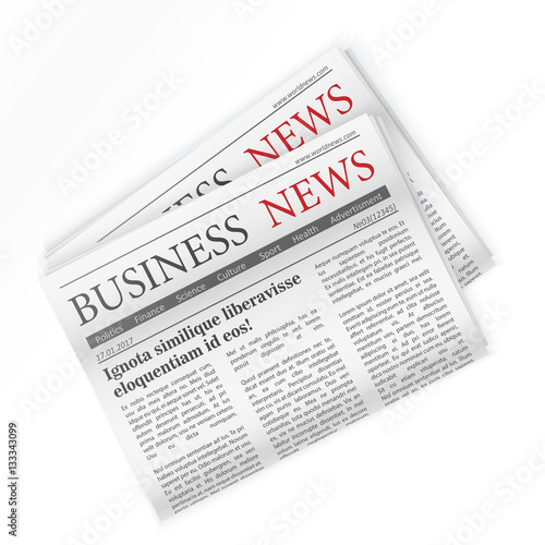 Newspaper. Business news. Regional newspapers business news.