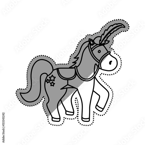 circus horse cartoon icon vector illustration graphic design