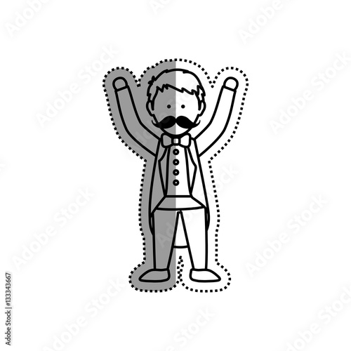 Circus tamer cartoon icon vector illustration graphic design
