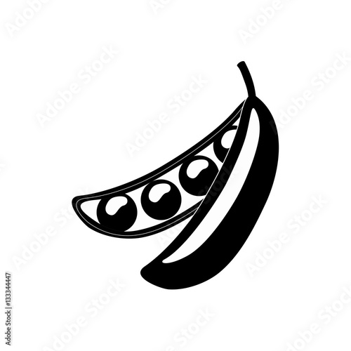 Fresh peas vegetable icon vector illustration graphic design