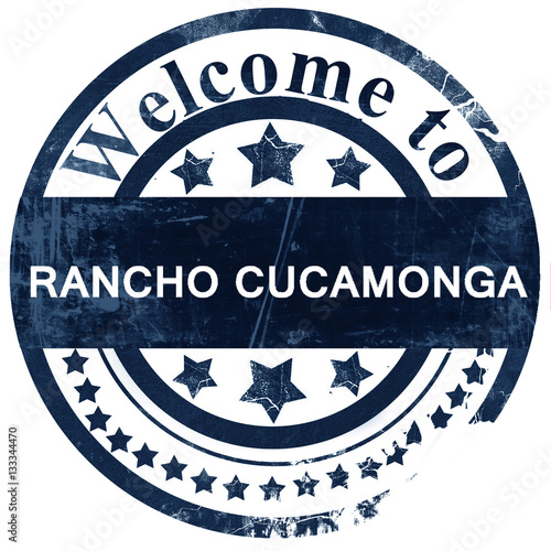 rancho cucamonga stamp on white background photo