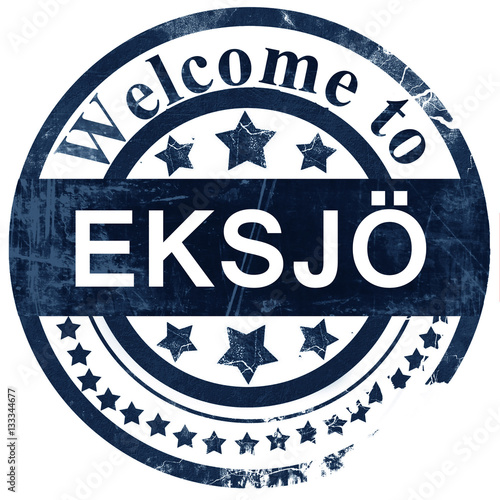 Eksjo stamp on white background photo