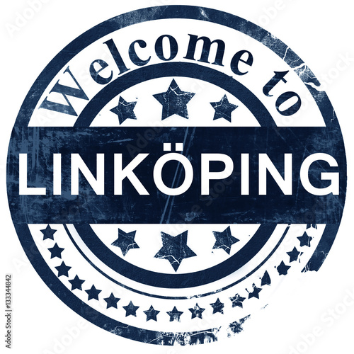 Photography Linkoping stamp on white background