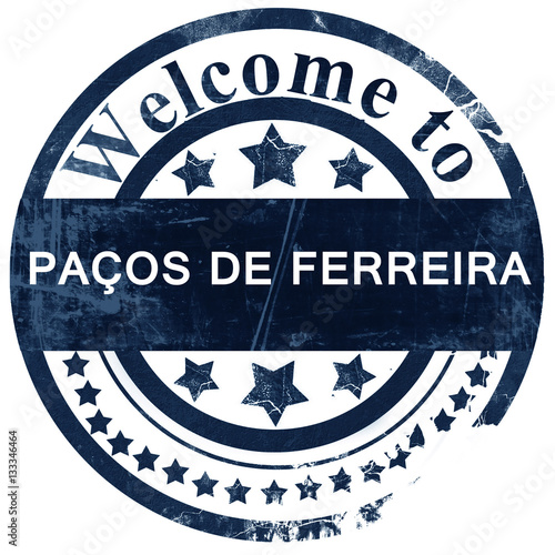 Pacos de ferreira stamp on white background photo