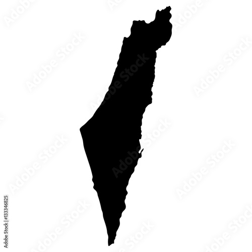Map of Israel, vector illustration