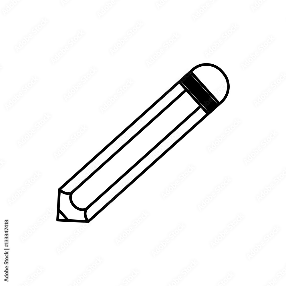 Isolated wooden pencil icon vector illustration graphic design Isolated wooden pencil icon vector illustration graphic design