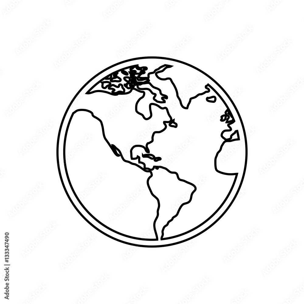 Isolated world earth icon vector illustration graphic design