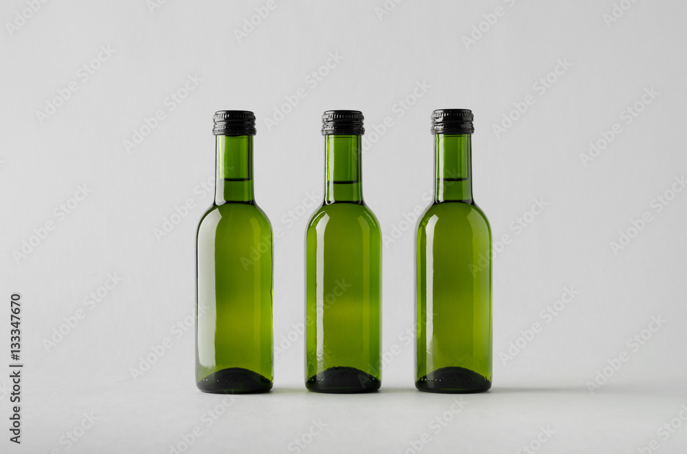 Wine Quarter/Mini Bottle Mock-Up - Three Bottles Wine Quarter/Mini Bottle Mock-Up - Three Bottles