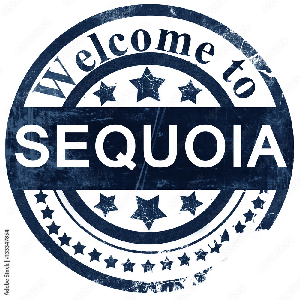 Sequoia stamp on white background Sequoia stamp on white background