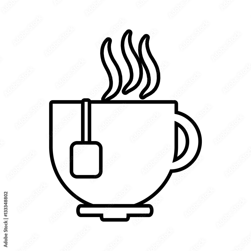 cup coffee tea chocolate hot line vector illustration eps 10 cup coffee tea chocolate hot line vector illustration eps 10