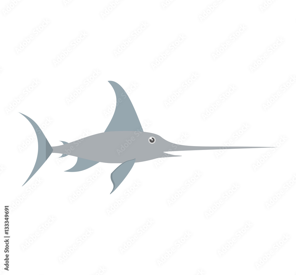 Fototapeta premium marlin swordfish marine wildlife vector illustration eps 10