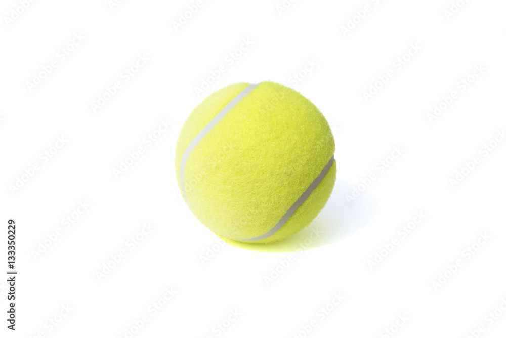 Tennis ball isolates on the white background