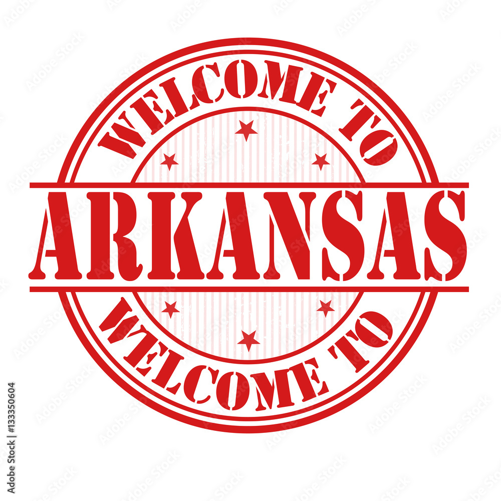 Welcome to Arkansas sign or stamp Welcome to Arkansas sign or stamp