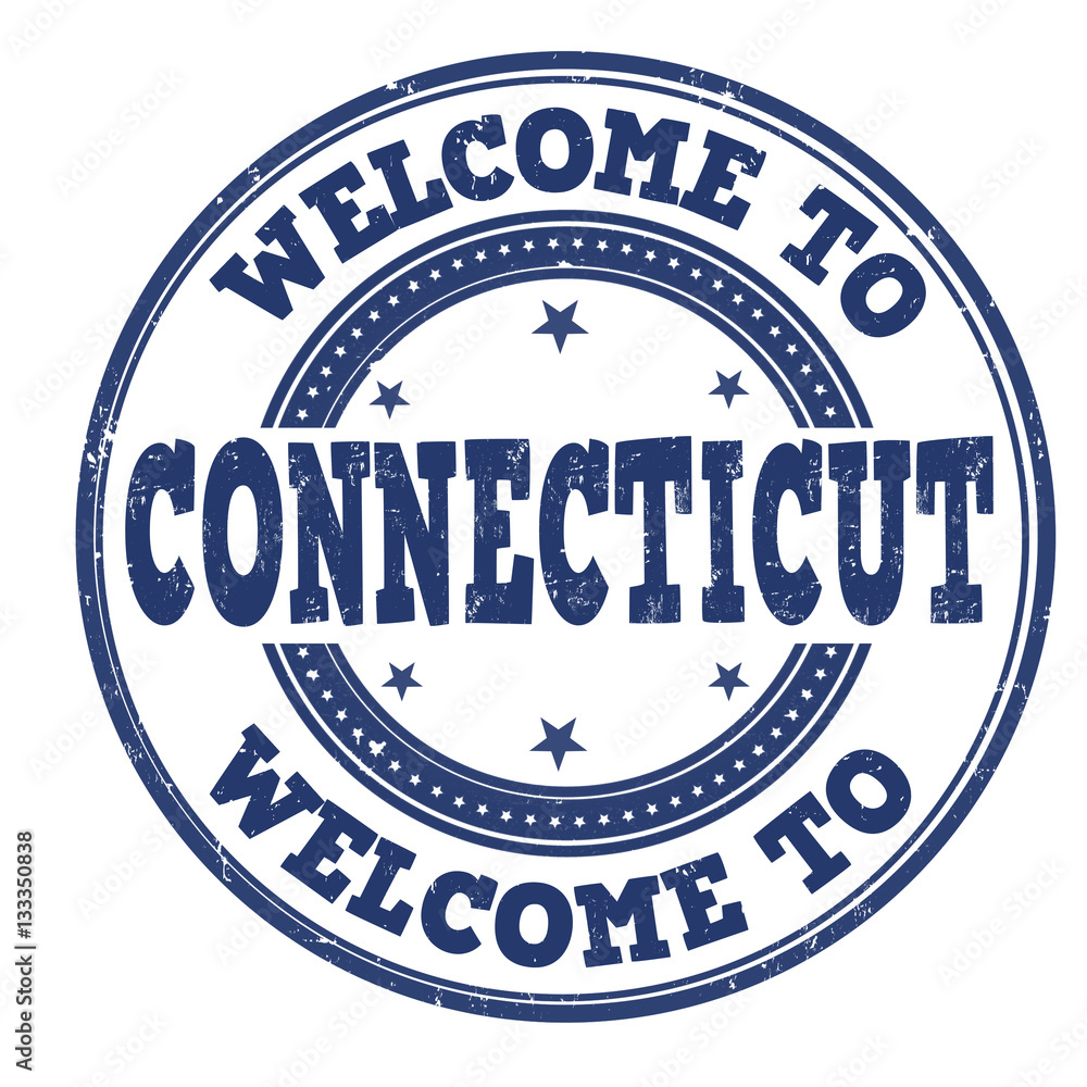 Welcome to Connecticut sign or stamp