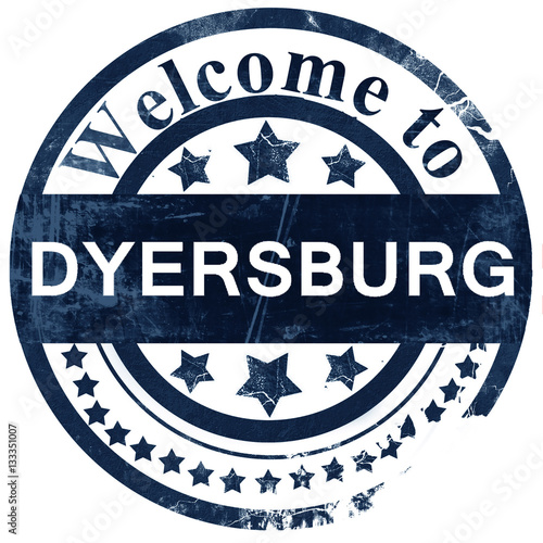 dyersburg stamp on white background photo