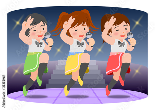 女性アイドルグループ コンサート Stock イラスト Adobe Stock