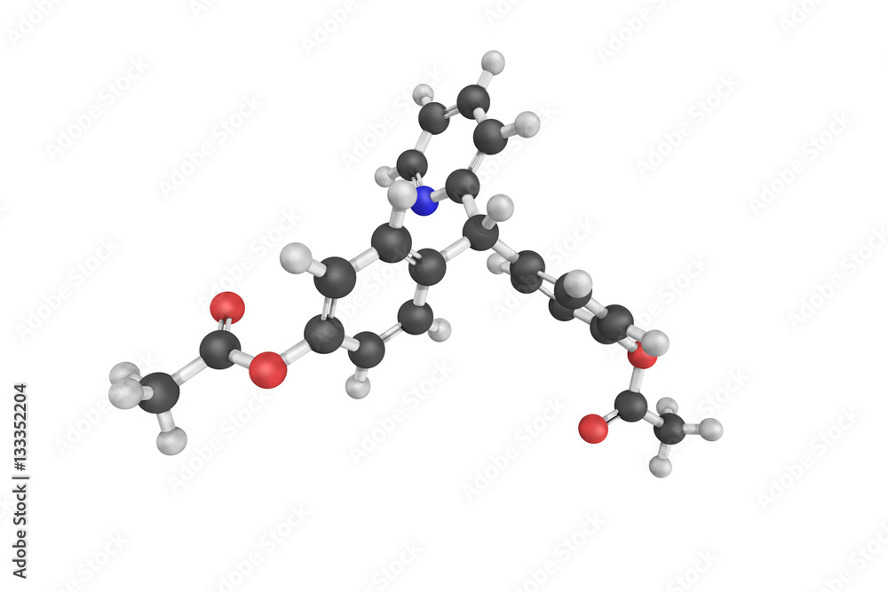Bisacodyl, an organic compound used as a laxative drug. It works Bisacodyl, an organic compound used as a laxative drug. It works