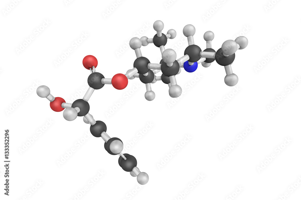 Eucatropine hydrochloride, a biochemical carbohydrate. 3d model Eucatropine hydrochloride, a biochemical carbohydrate. 3d model