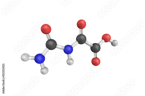 Oxaluric Acid, also known as Oxalureate. 3d model