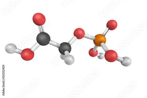 Obraz na plátně Phosphoglycolic Acid, also known as Phosphoglycolate. A substrat