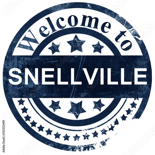 snellville stamp on white background photo