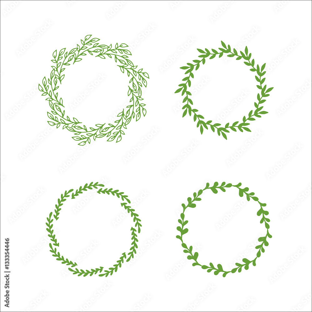 Floral wreath decoration vector. Floral wreath decoration vector.