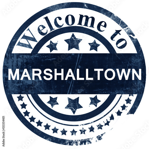 marshalltown stamp on white background photo