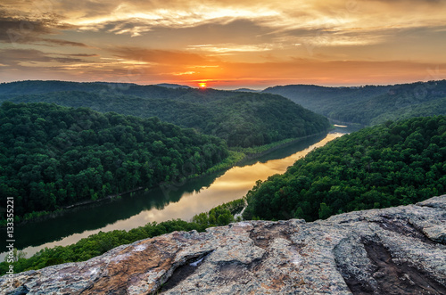 Big South Fork, scenic sunset, Tennessee photo