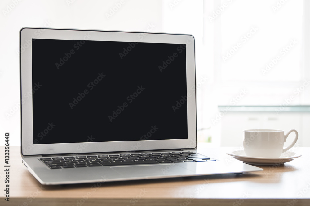 Laptop at the desk Laptop at the desk