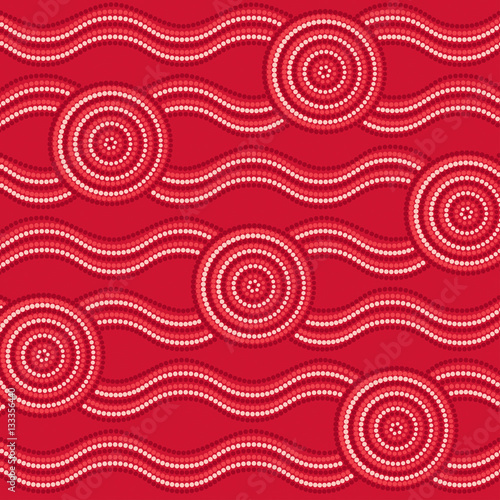 Abstract Aboriginal dot painting in vector format.