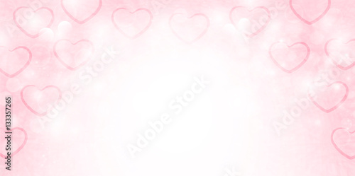 Fototapeta Naklejka Na Ścianę i Meble -  バレンタイン　ハート　和紙　背景