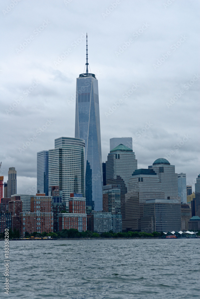 Obraz premium Manhattan Sky Line with Freedom Tower