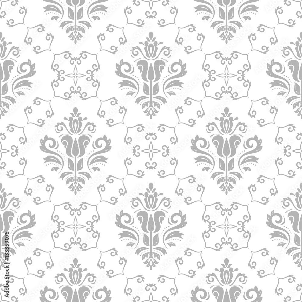 Elegant classic pattern. Seamless abstract background with repeating elements. Light gray pattern