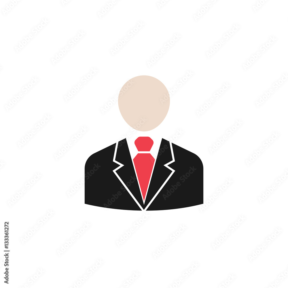 Business man solid icon, user, vector graphics, a colorful linear pattern on a white background, eps 10.
