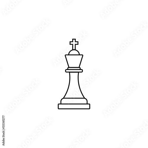 Tactical Advantage line icon, Business Strategy and chess figure, vector graphics, a linear pattern on a white background, eps 10.
