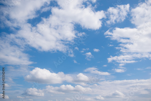 blue sky with clouds for nature background