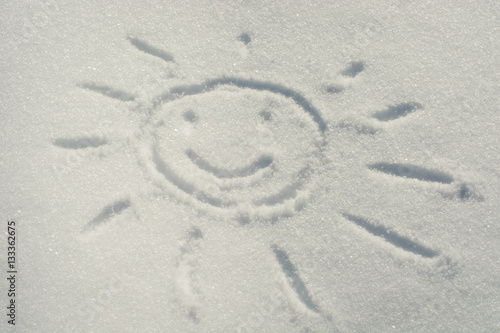 Drawing on the snow