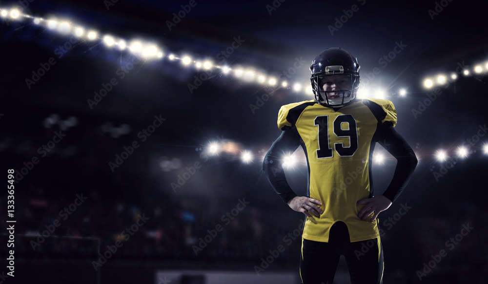 American football player . Mixed media American football player . Mixed media