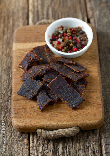 Fototapeta Naklejka Na Ścianę i Meble -  spicy beef jerky