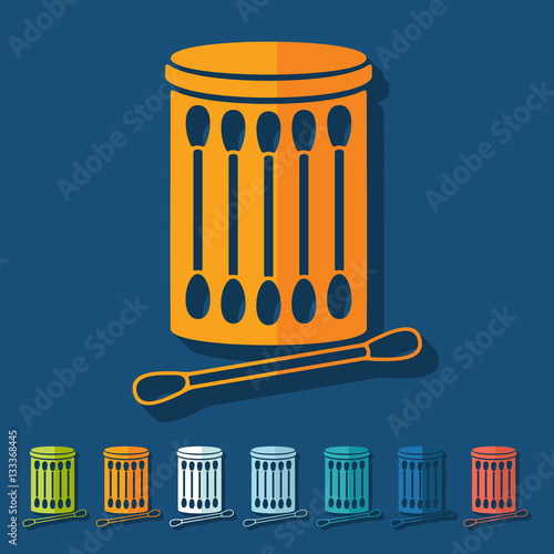 Flat design: cotton swabs