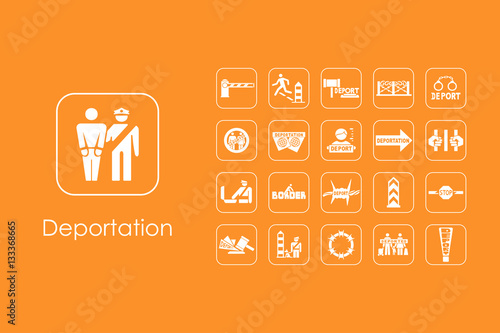 Set of deportation simple icons