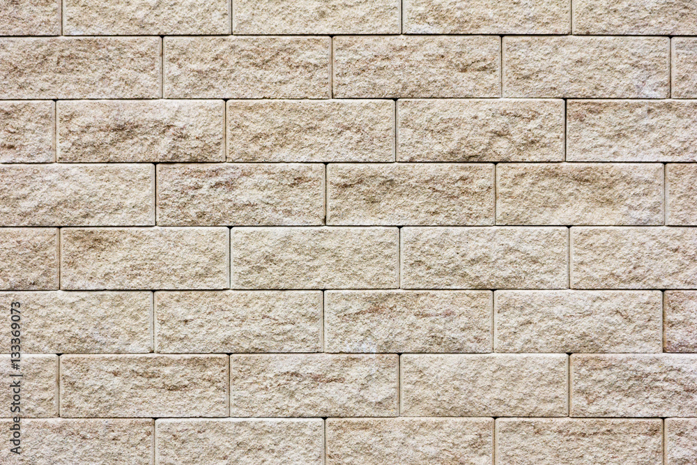 Fototapeta premium White bricks in layers as a cladding of a wall